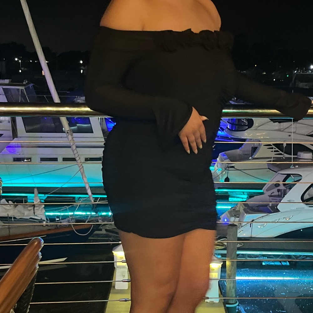 Elegant Black Off-Shoulder Dress
